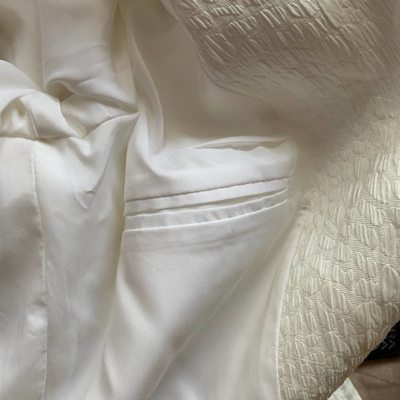 ETCETERA Ivory Animal Textured "Caspian" Zippered Moto Jacket size 8 NWT - Picture 10 of 14